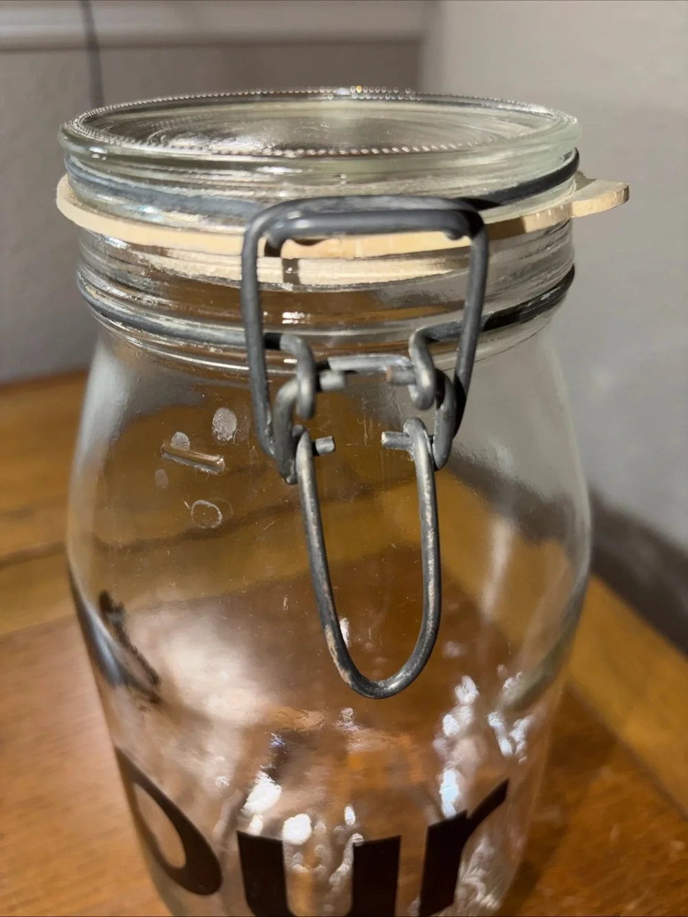 Vintage Triomphe France Medium Glass Jar/Canister 
